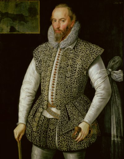 Retrato de Sir Walter Raleigh, 1598 de William Segar